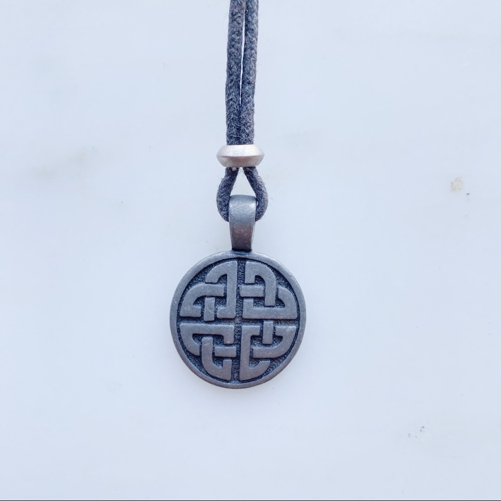 Celtic Metal Medallion Necklace/Choker